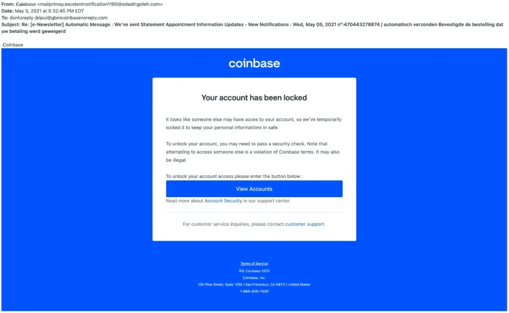 coinbase scams